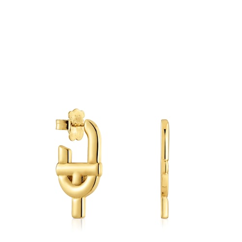 Large TOUS MANIFESTO Earrings with 18kt gold plating over silver