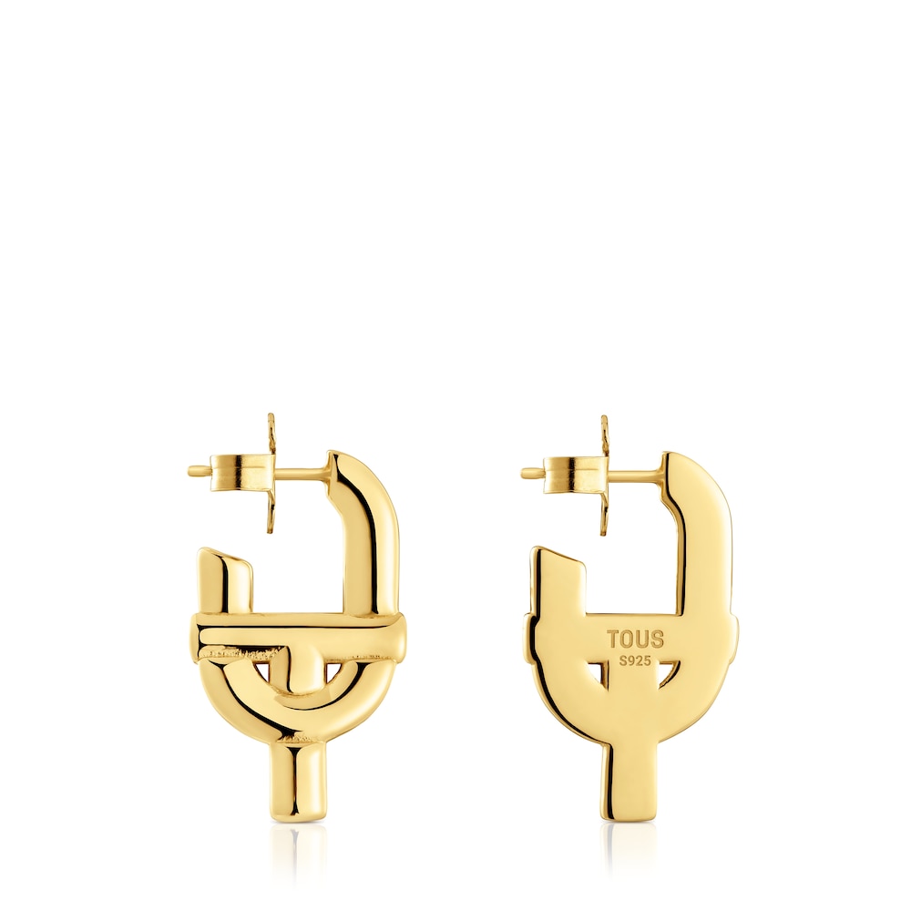 Pendientes grandes con baño de oro 18 kt sobre plata TOUS MANIFESTO image number 1