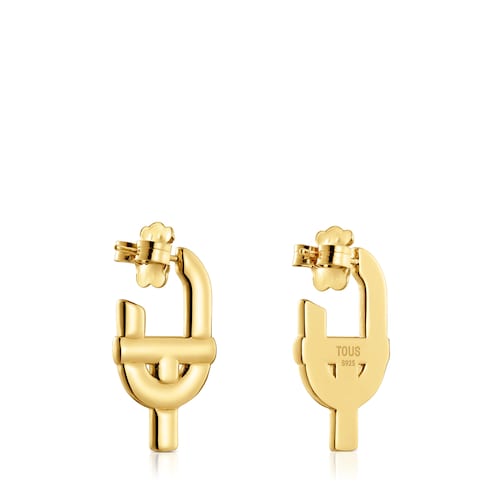 Large TOUS MANIFESTO Earrings with 18kt gold plating over silver