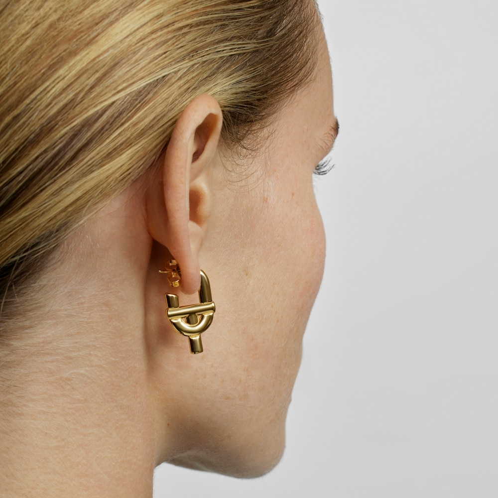 Pendientes grandes con baño de oro 18 kt sobre plata TOUS MANIFESTO image number 3