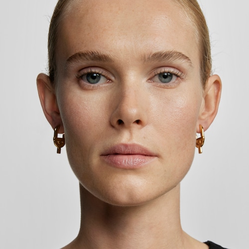 Large TOUS MANIFESTO Earrings with 18kt gold plating over silver