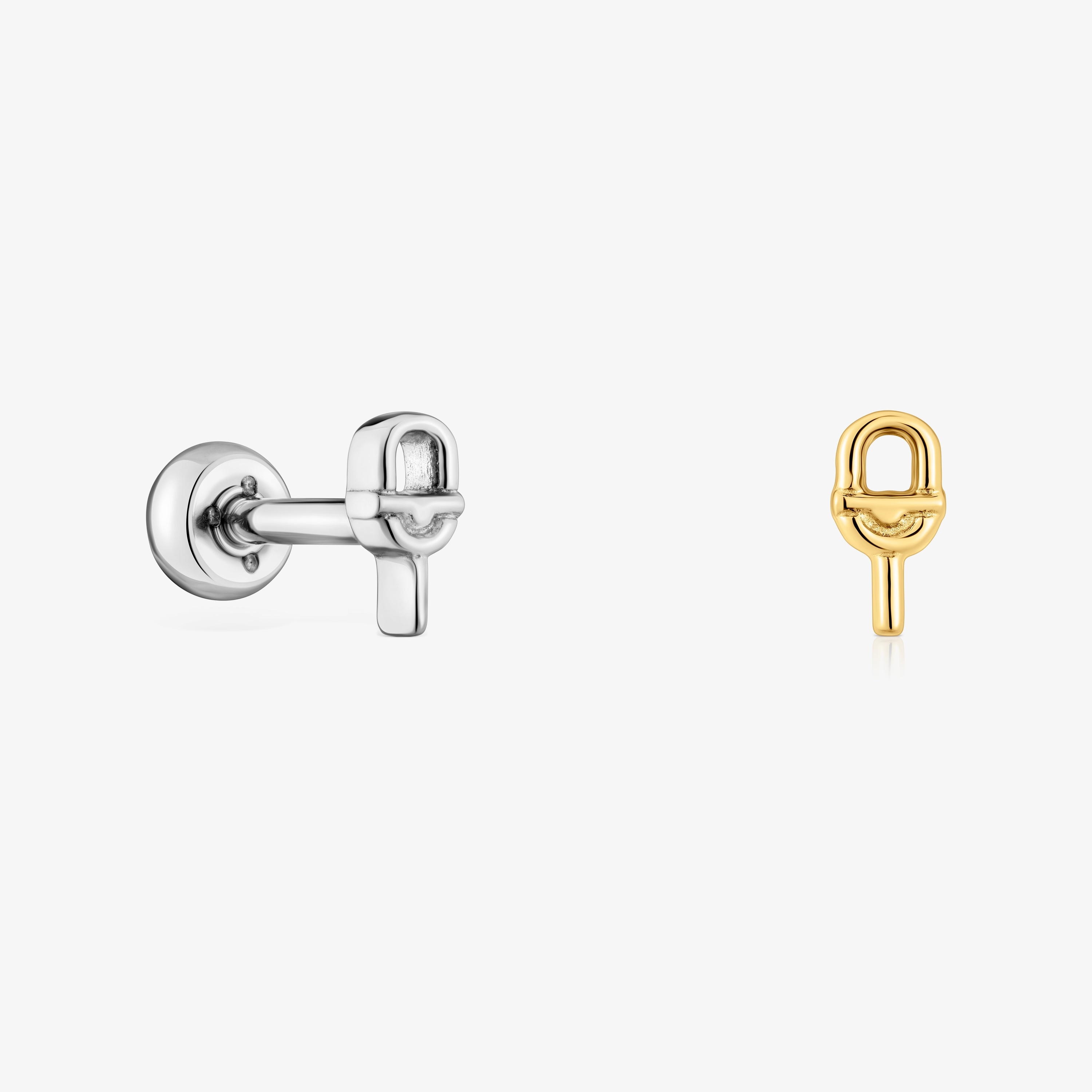 Pack of TOUS MANIFESTO Ear piercings in gold- and silver-colored IP steel