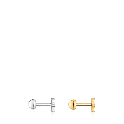 Pack of TOUS MANIFESTO Ear piercings in gold- and silver-colored IP steel