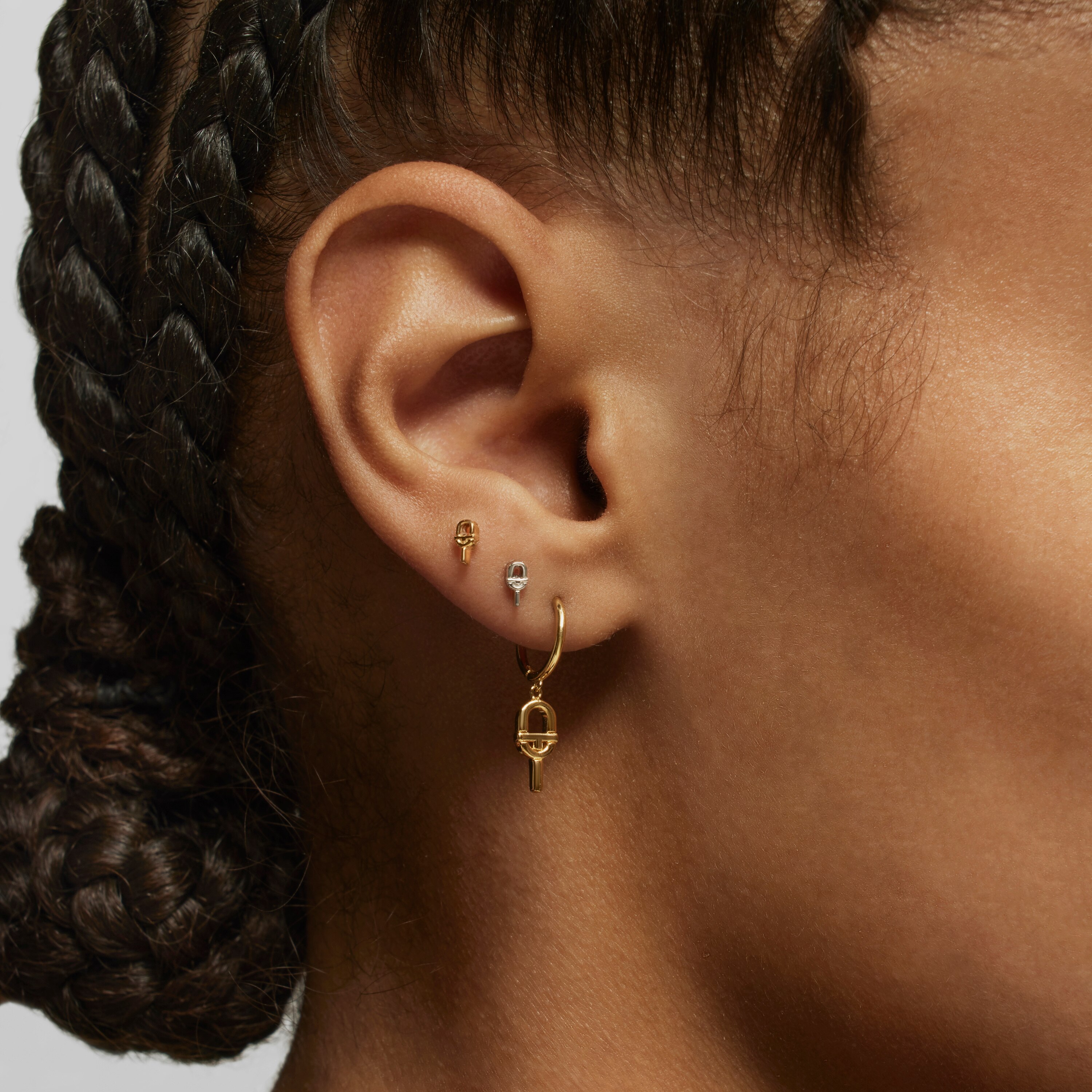 Pack of TOUS MANIFESTO Ear piercings in gold- and silver-colored IP steel