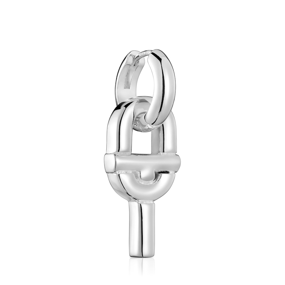 Loose silver TOUS MANIFESTO Hoop earring image number 1