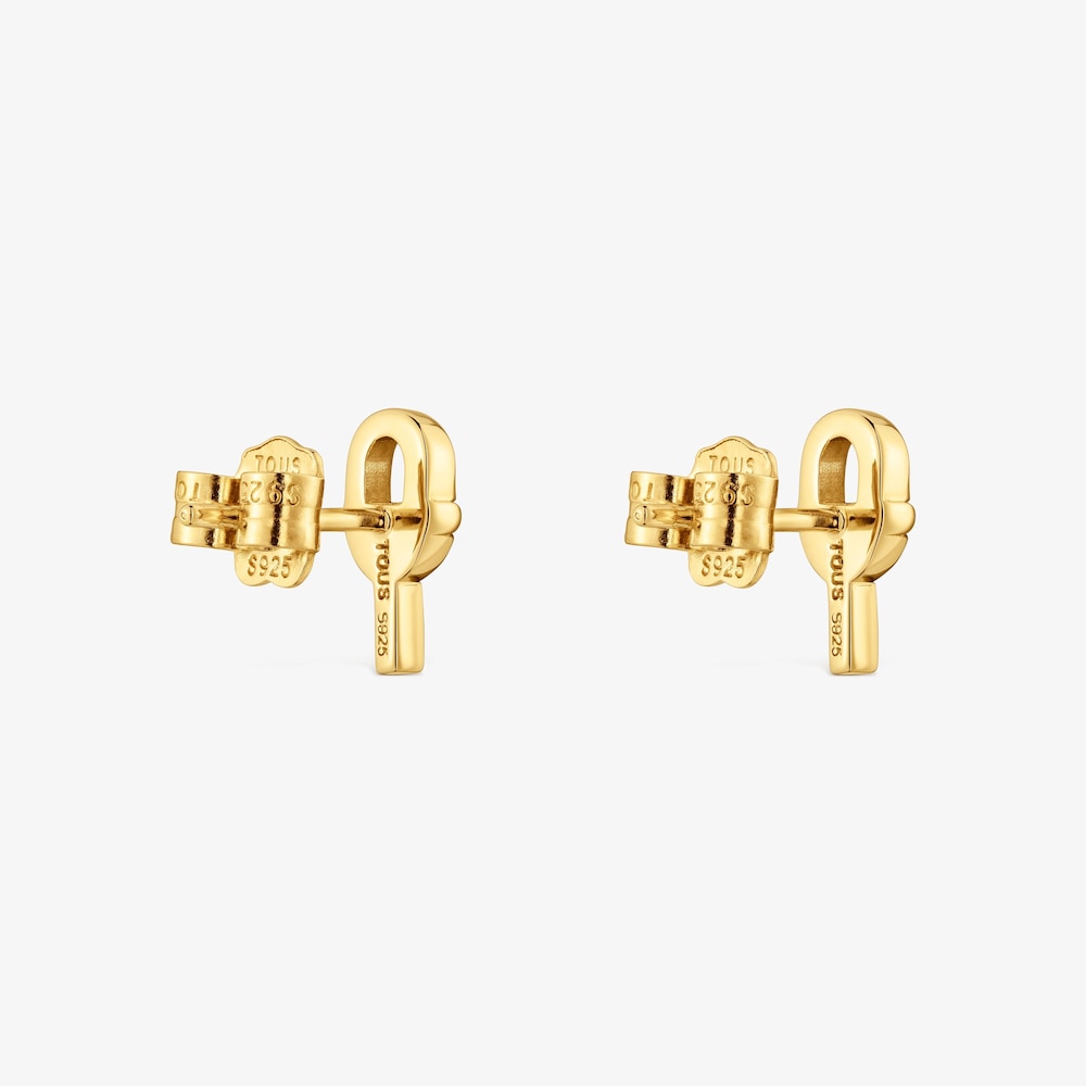 Małe kolczyki TOUS MANIFESTO ze srebra, pozłacane 18-karatowym złotem.