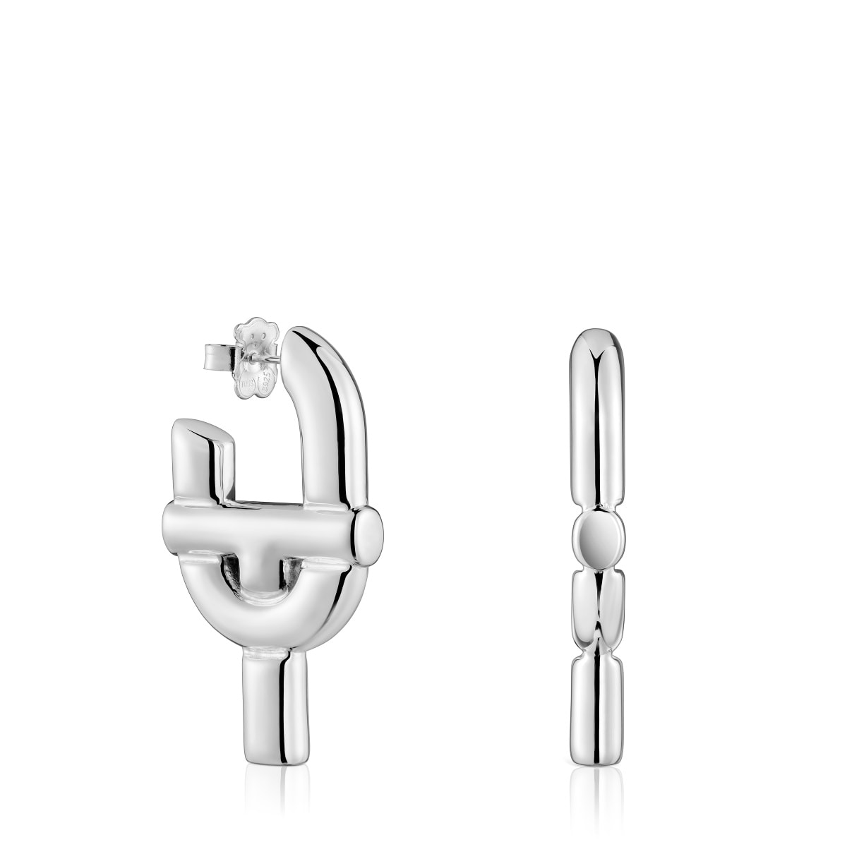 Pendientes grandes de plata TOUS MANIFESTO