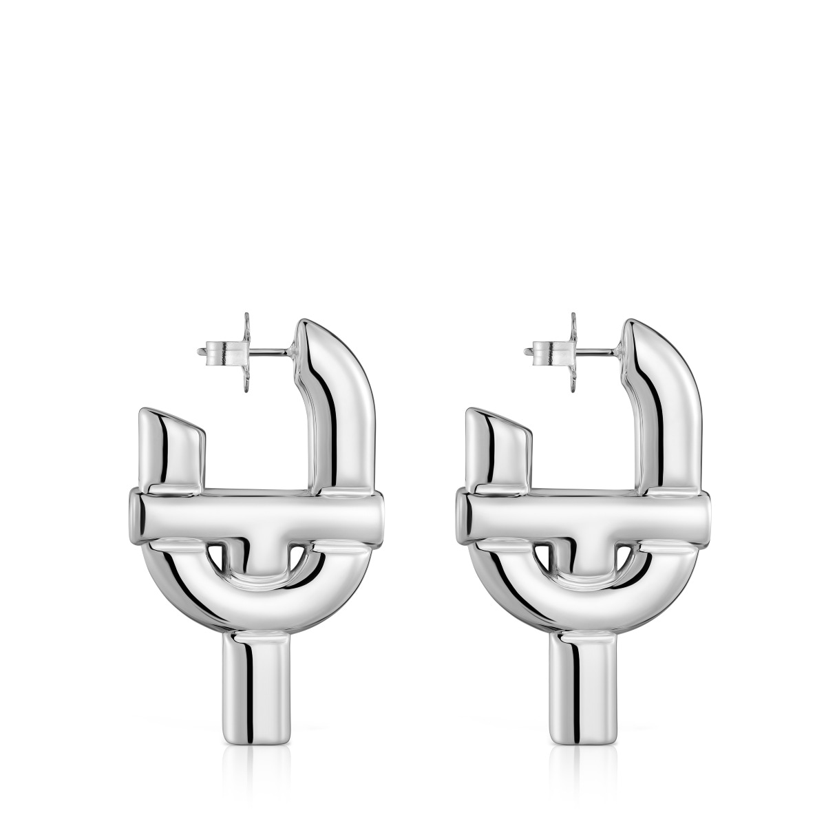 Pendientes grandes de plata TOUS MANIFESTO