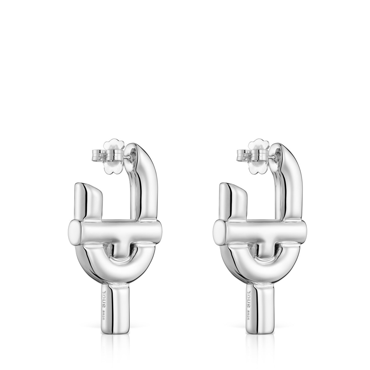 Pendientes grandes de plata TOUS MANIFESTO