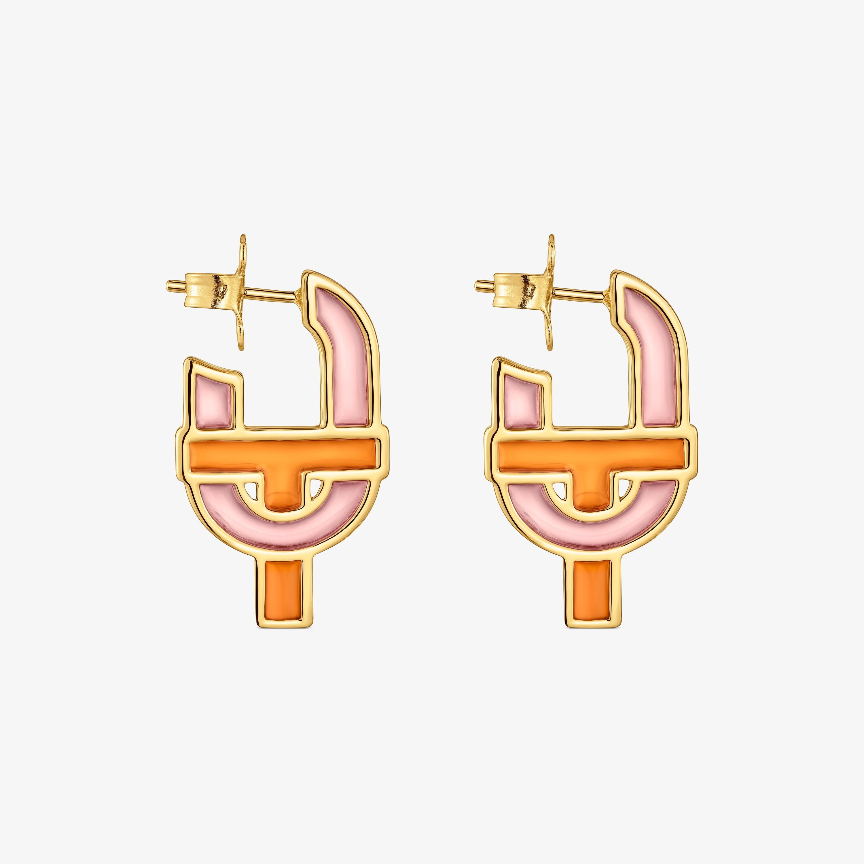 Earrings with 18K gold vermeil and enamel TOUS MANIFESTO