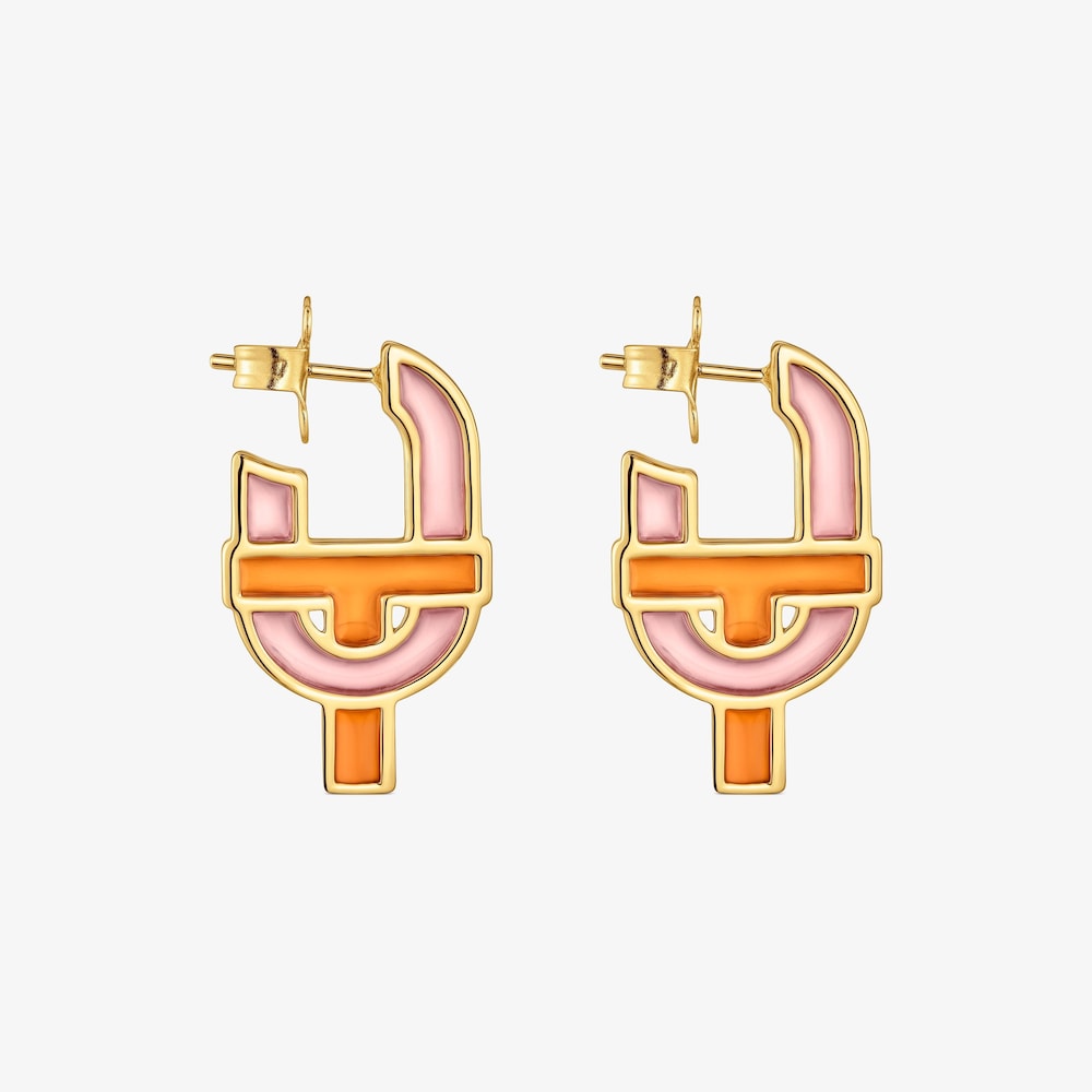 Stř&iacute;brn&eacute; N&aacute;u&scaron;nice pozlacen&eacute; 18kar&aacute;tov&yacute;m zlatem se smaltem TOUS MANIFESTO