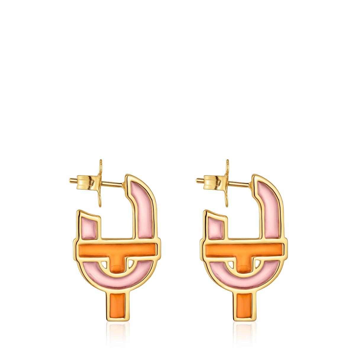 Earrings with 18kt gold plating over silver and enamel TOUS MANIFESTO