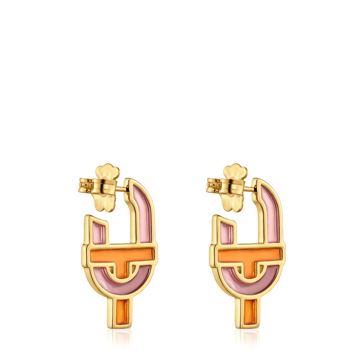 Earrings with 18kt gold plating over silver and enamel TOUS MANIFESTO