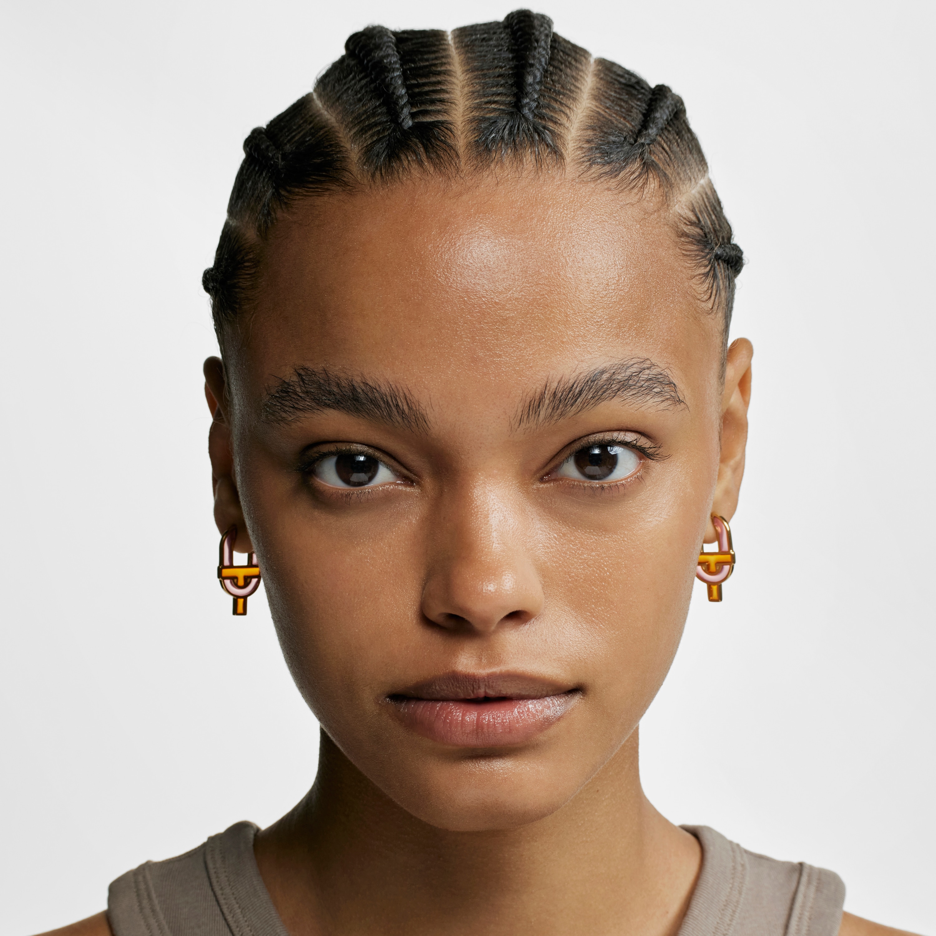 Earrings with 18K gold vermeil and enamel TOUS MANIFESTO