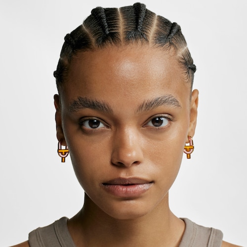 Earrings with 18kt gold plating over silver and enamel TOUS MANIFESTO