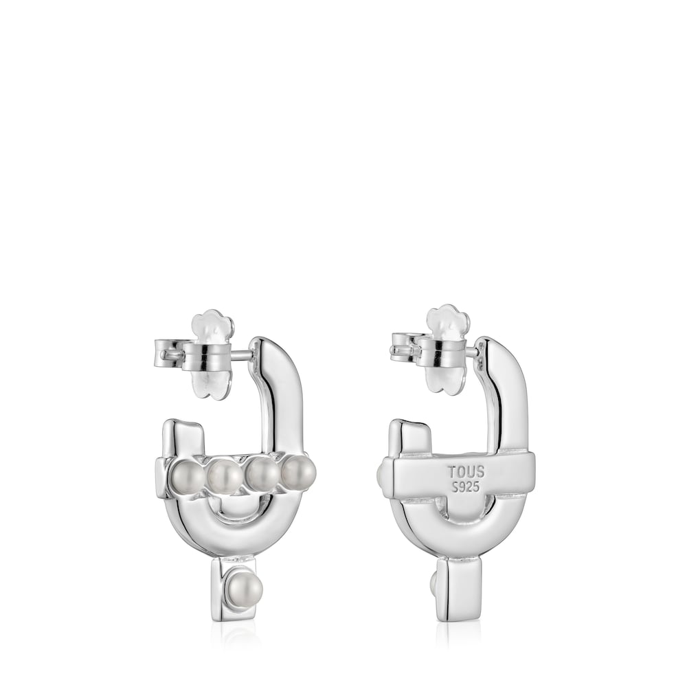 Pendientes de plata y perlas cultivadas TOUS MANIFESTO image number 2