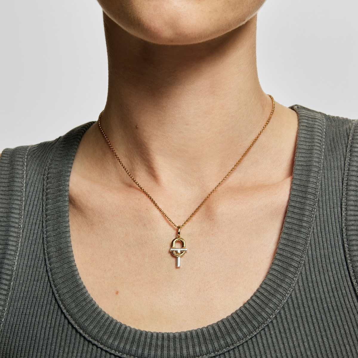 TOUS MANIFESTO Pendant in silver with 18kt gold plating over silver