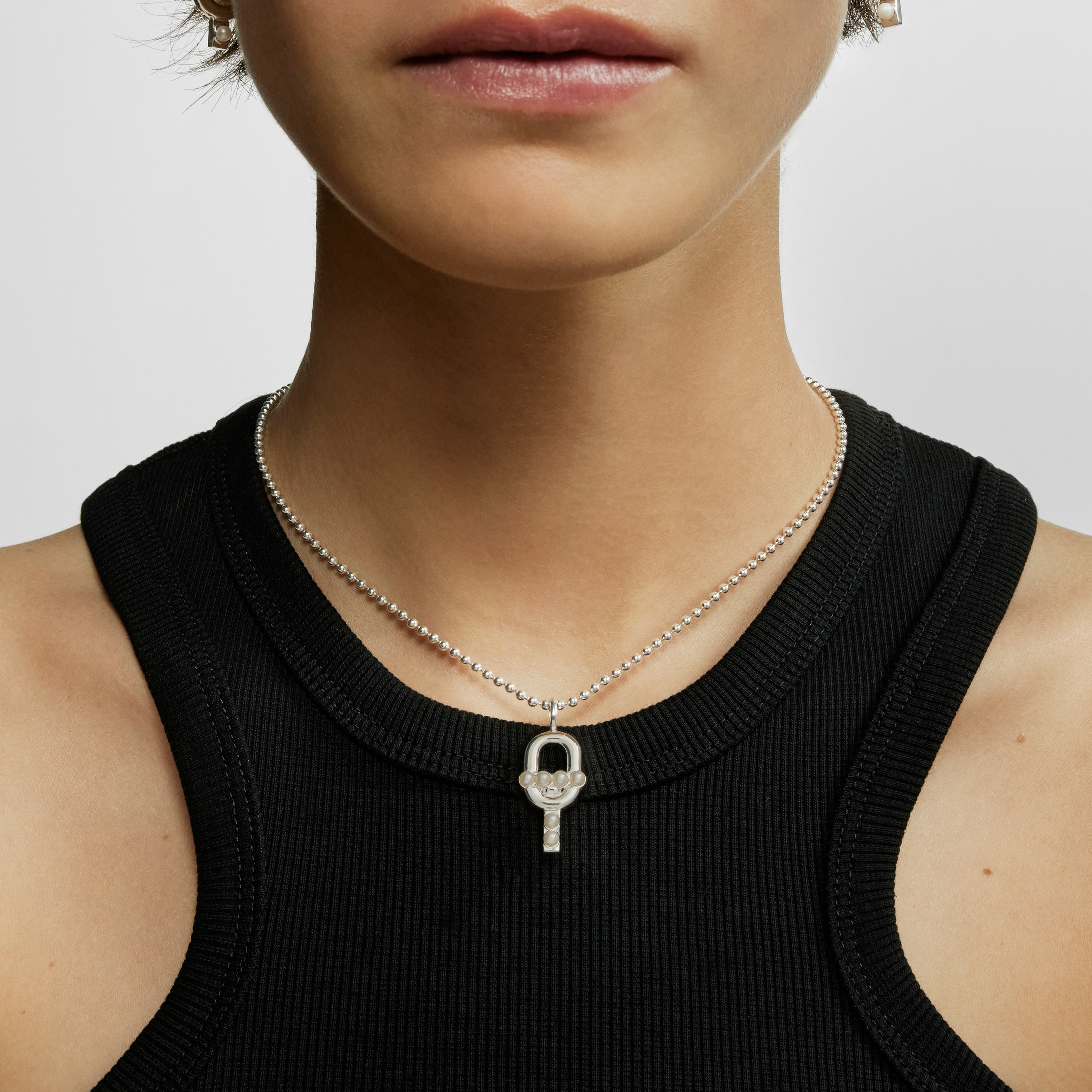 Silver Pendant with cultured pearls TOUS MANIFESTO