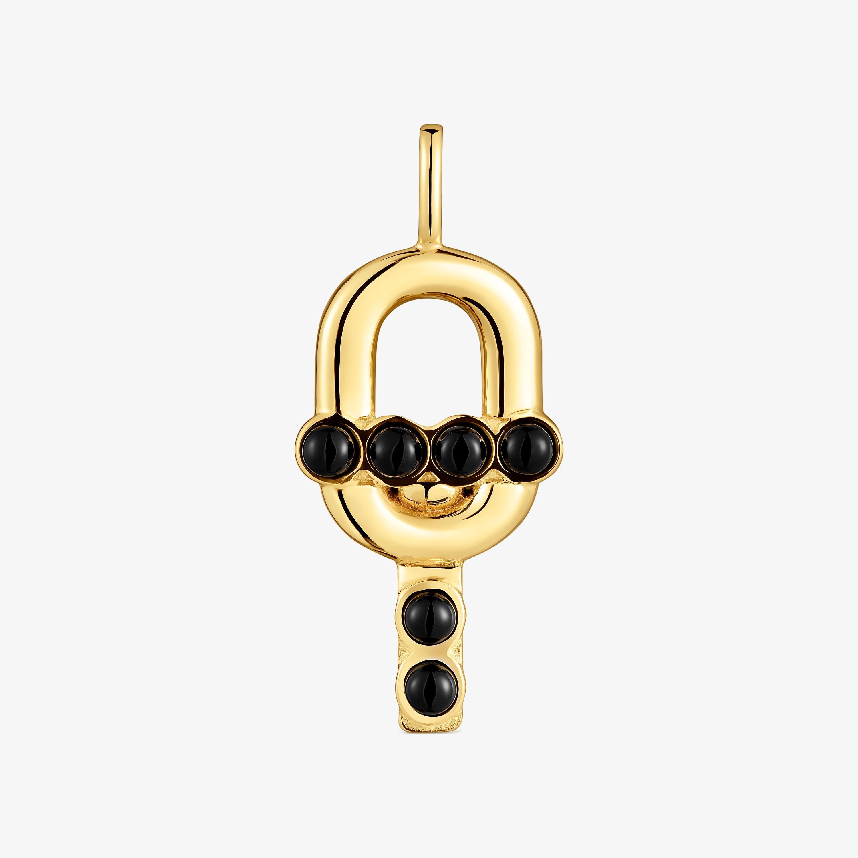 Pendant with 18K gold vermeil and onyx TOUS MANIFESTO