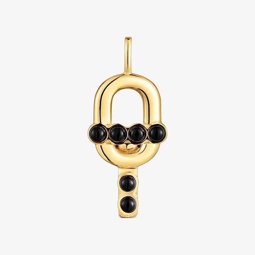 Pendant with 18K gold vermeil and onyx TOUS MANIFESTO