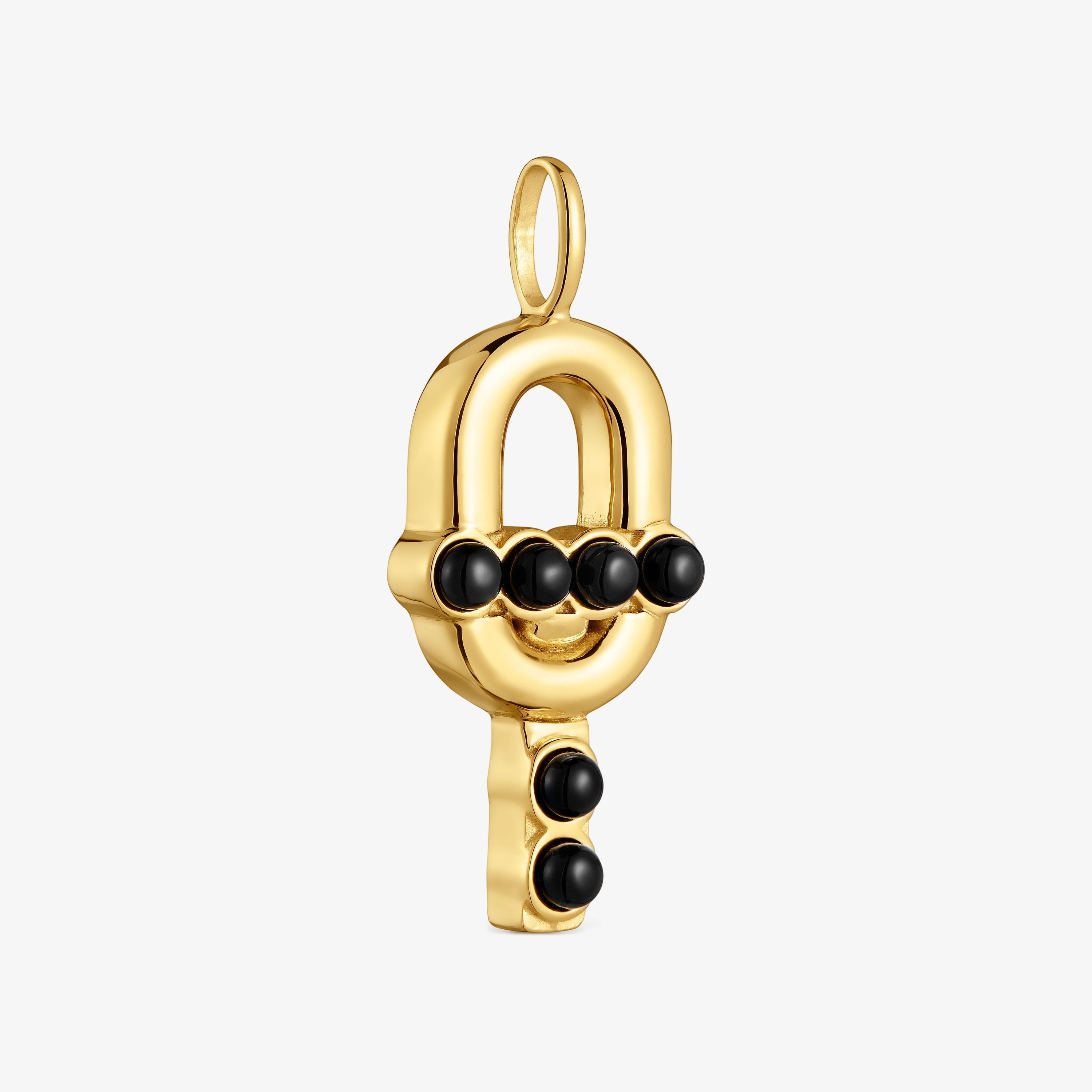 Pendant with 18K gold vermeil and onyx TOUS MANIFESTO