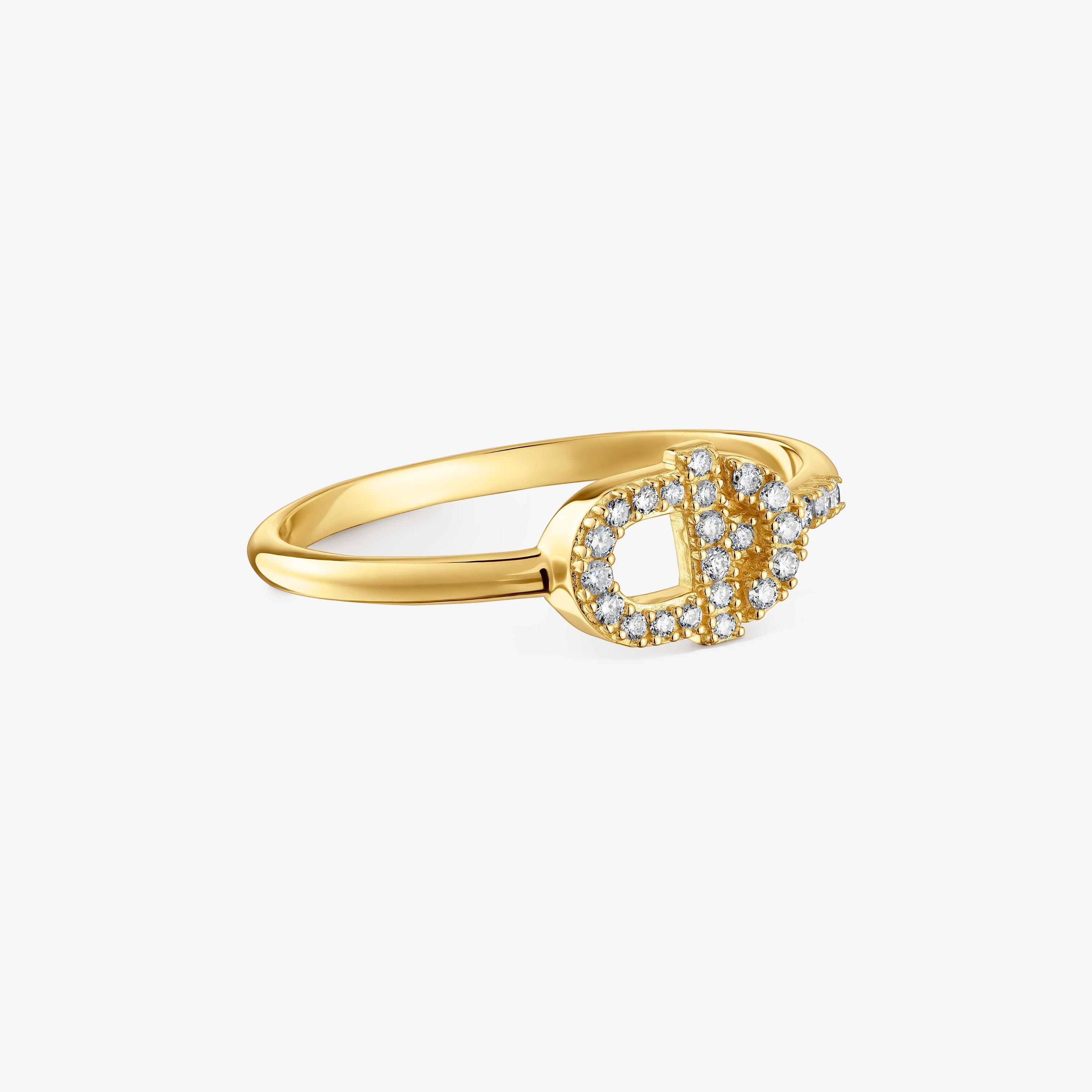 18K solid gold TOUS MANIFESTO Ring with diamonds