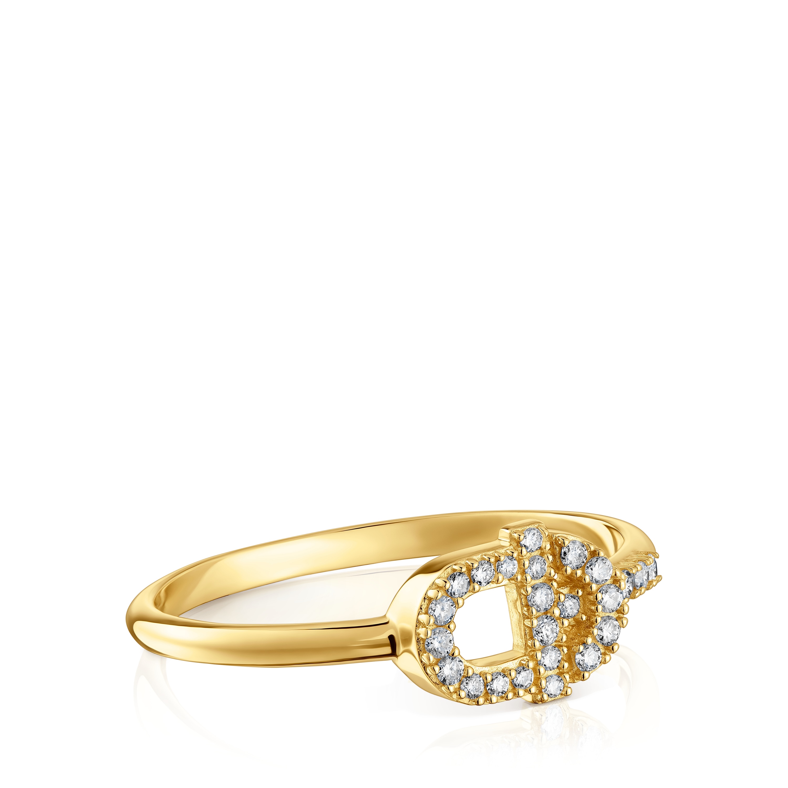 Gold TOUS MANIFESTO Ring with diamonds