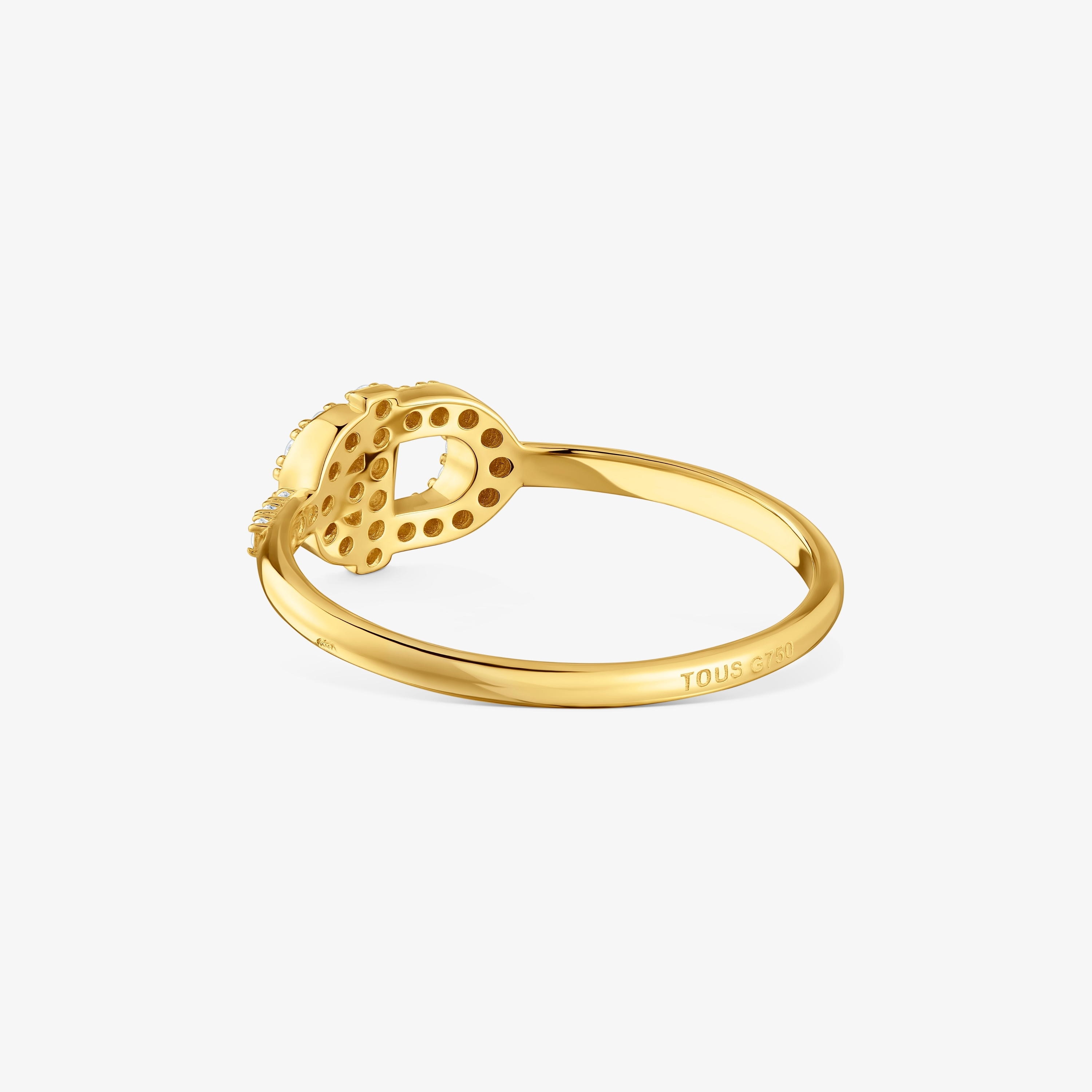18K solid gold TOUS MANIFESTO Ring with diamonds