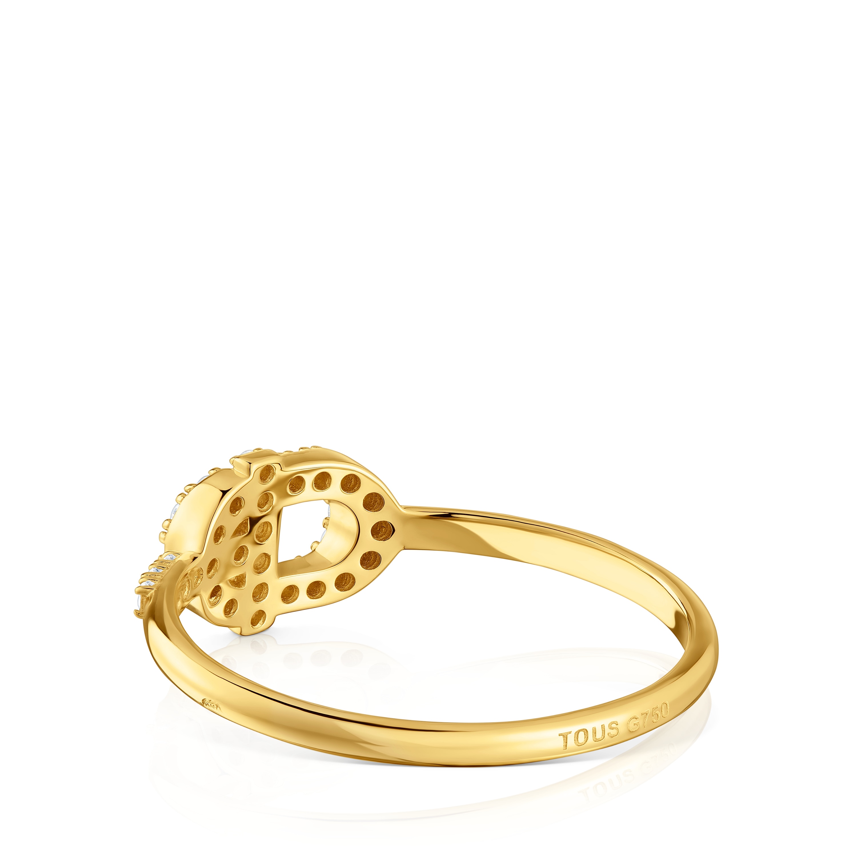 Gold TOUS MANIFESTO Ring with diamonds