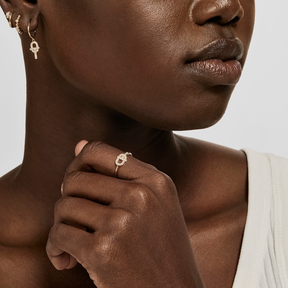 Gold TOUS MANIFESTO Ring with diamonds