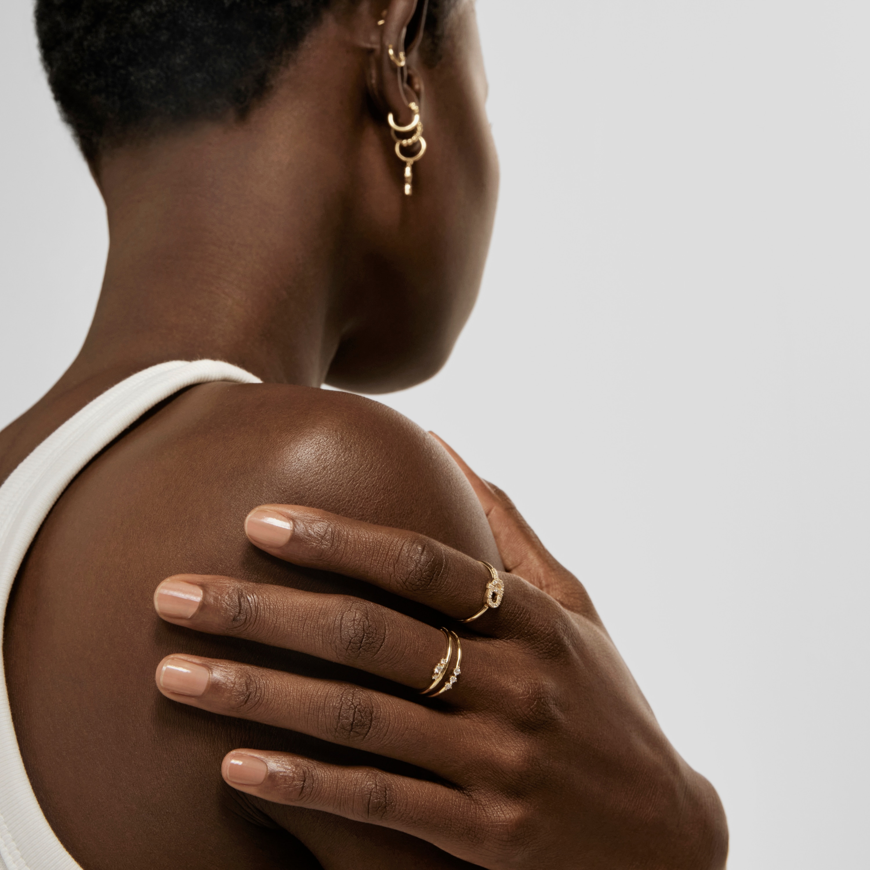 18K solid gold TOUS MANIFESTO Ring with diamonds