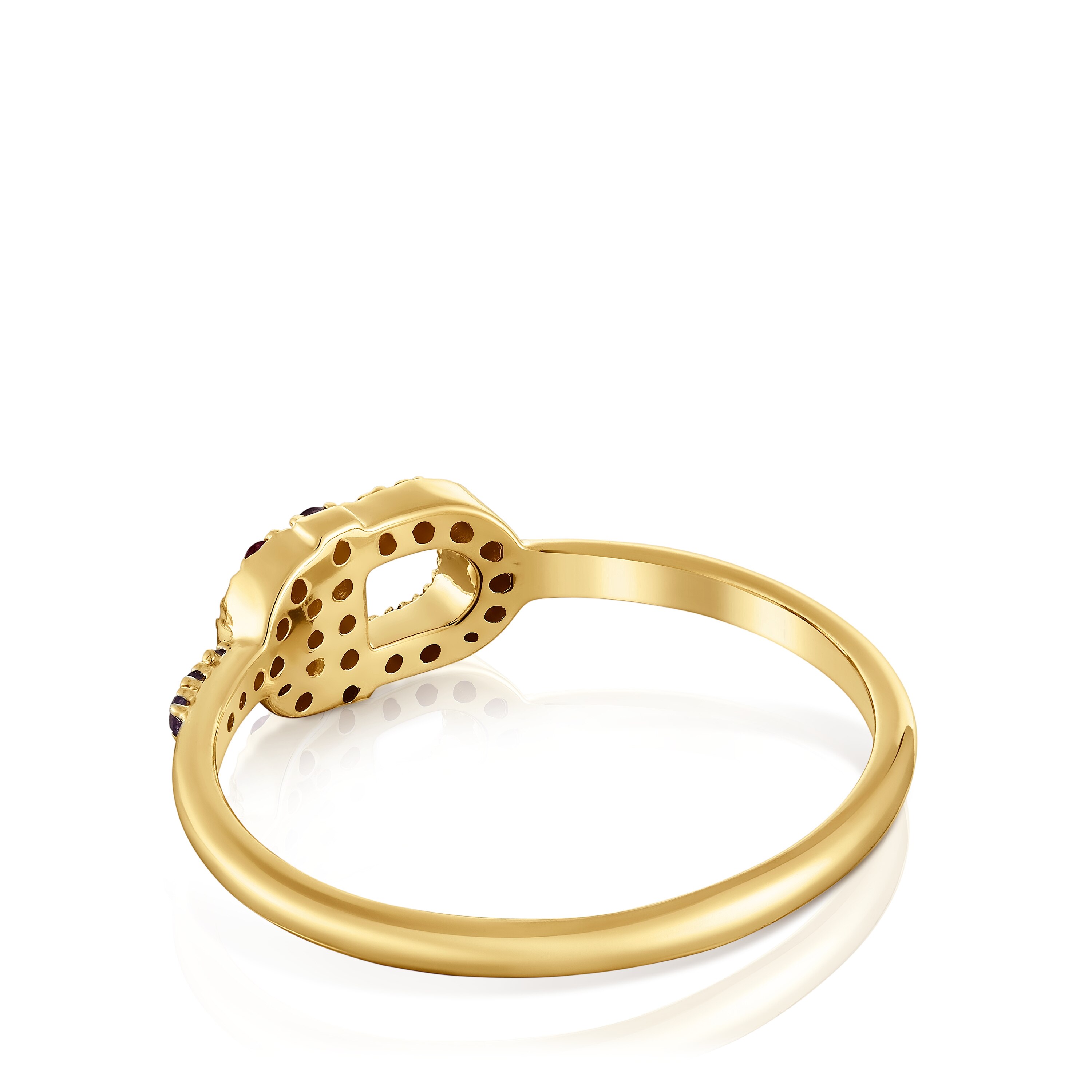 Gold TOUS MANIFESTO Ring with gemstones