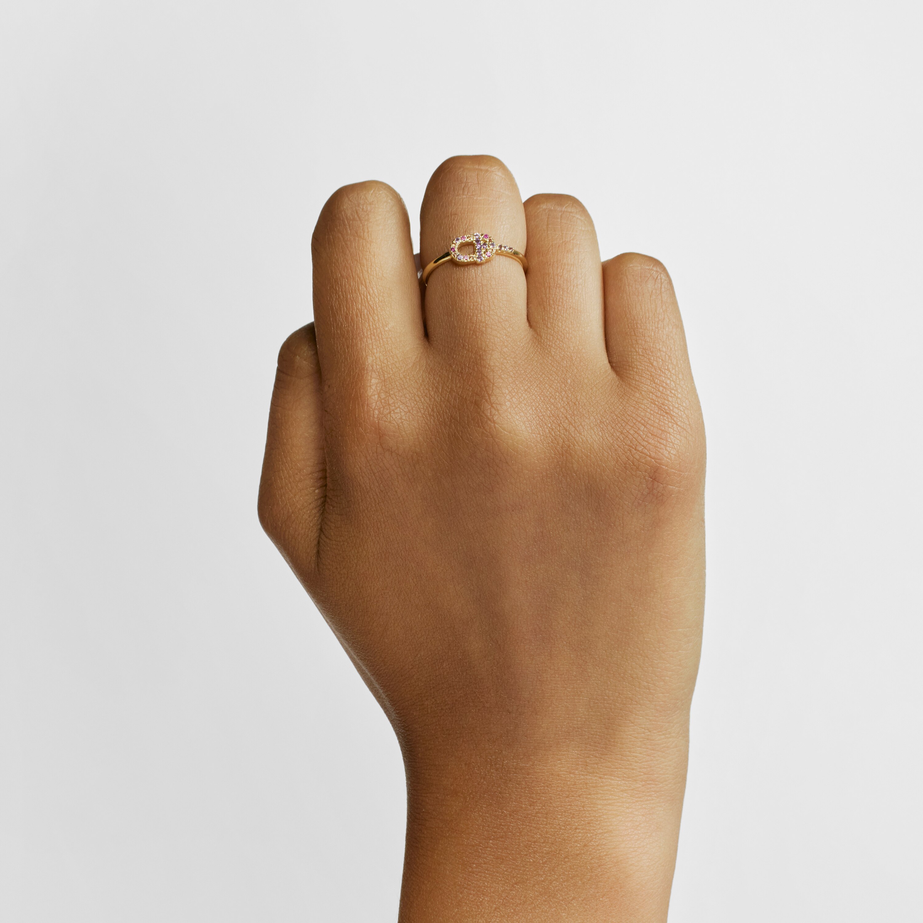 18K solid gold TOUS MANIFESTO Ring with gemstones