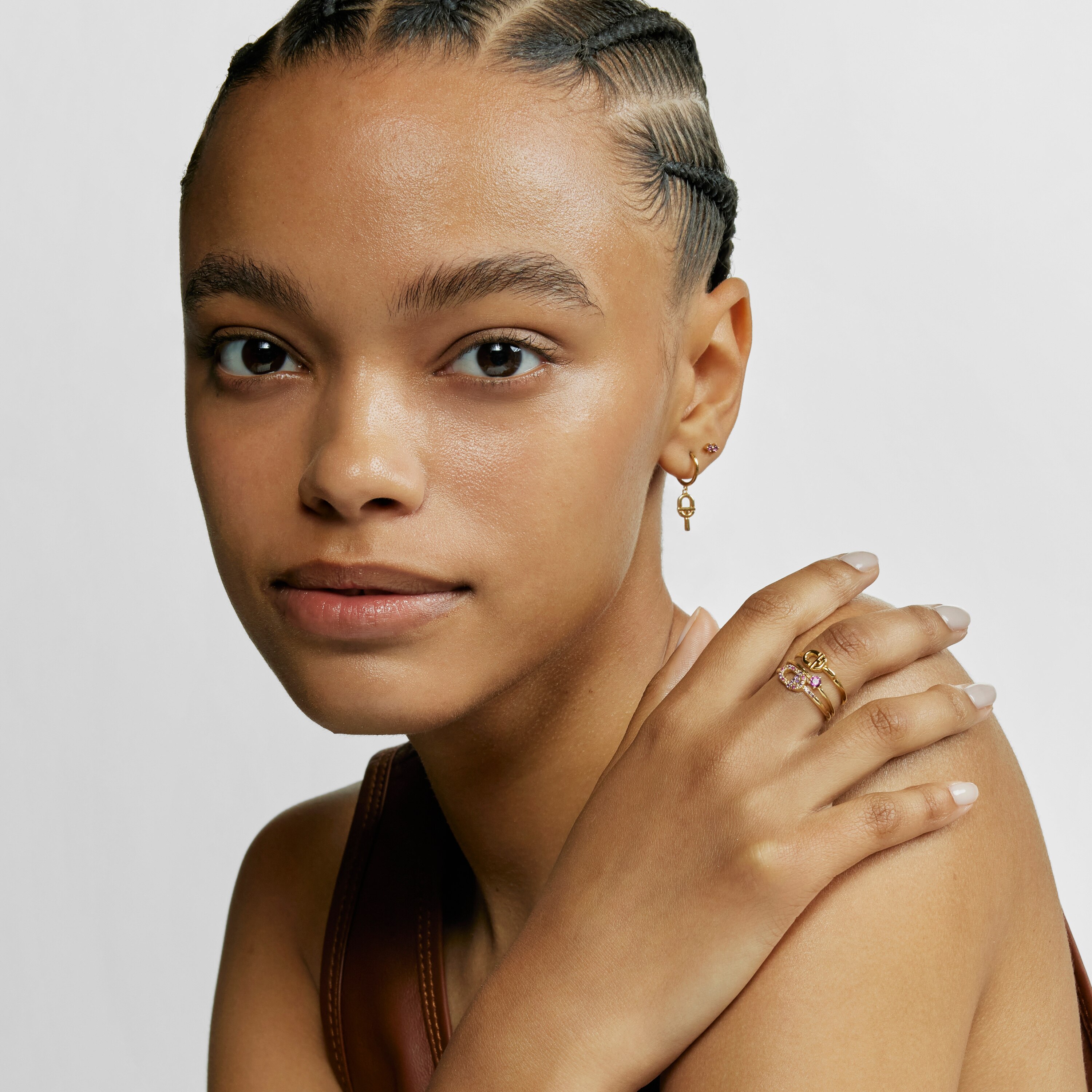 Gold TOUS MANIFESTO Ring with gemstones