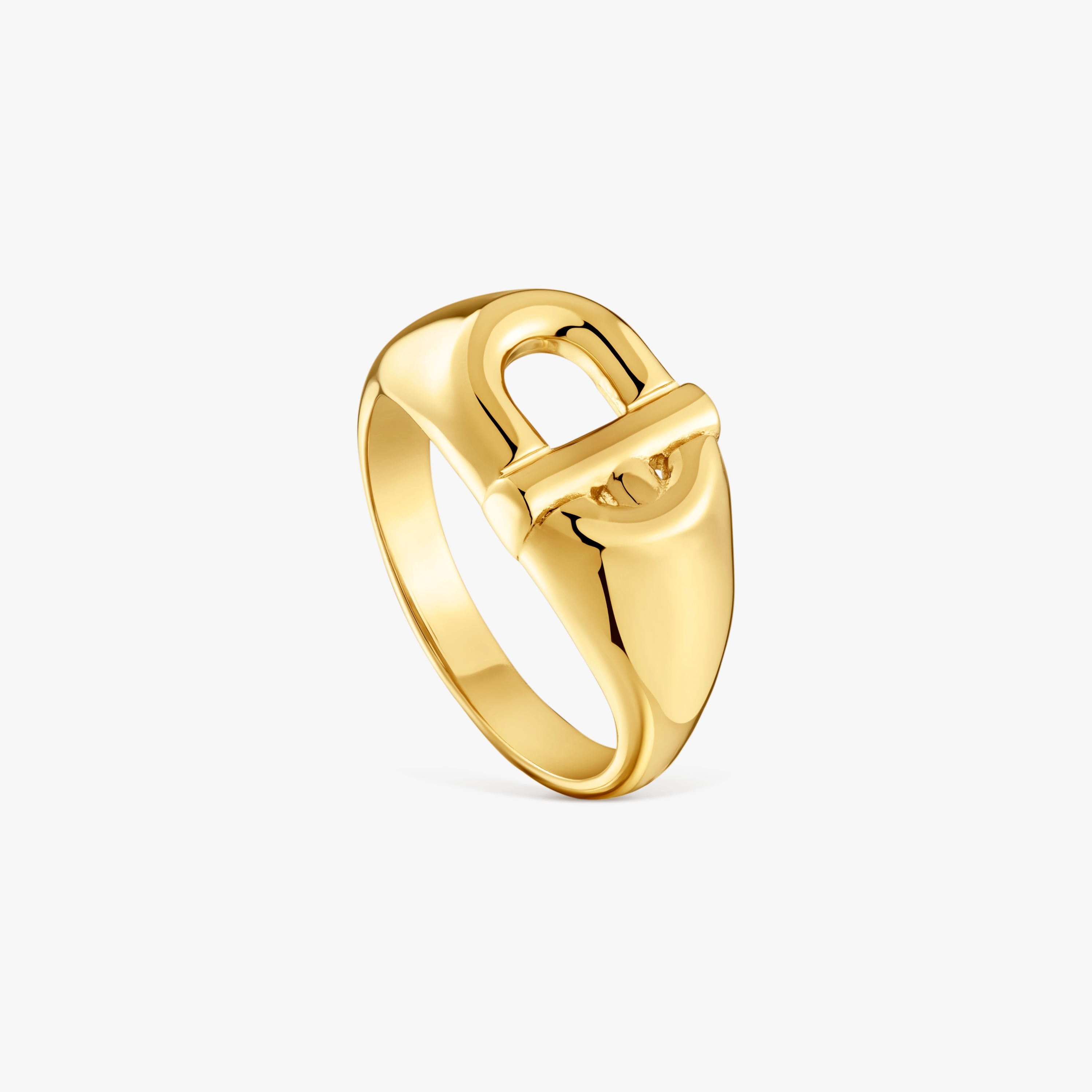 TOUS MANIFESTO Signet ring with 18K gold vermeil