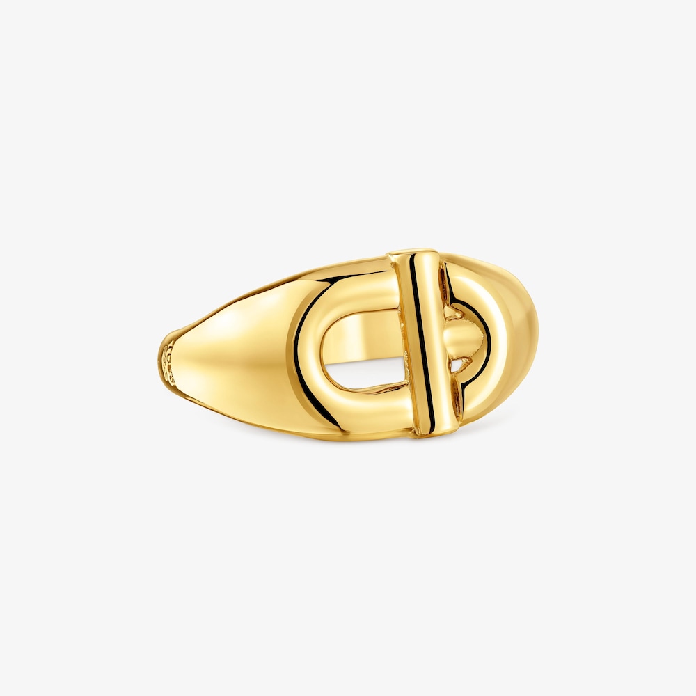 TOUS MANIFESTO Signet ring with 18K gold vermeil