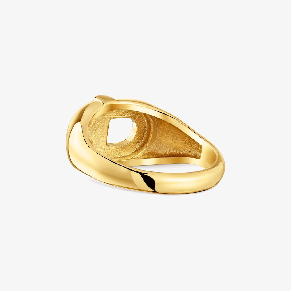 TOUS MANIFESTO Signet ring with 18K gold vermeil