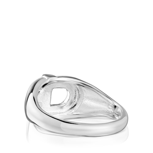 TOUS MANIFESTO Signet ring with 18kt gold plating over silver
