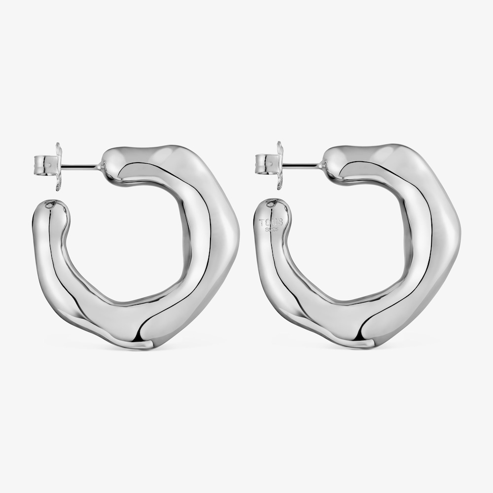 Pendientes de aro de plata Tabit
