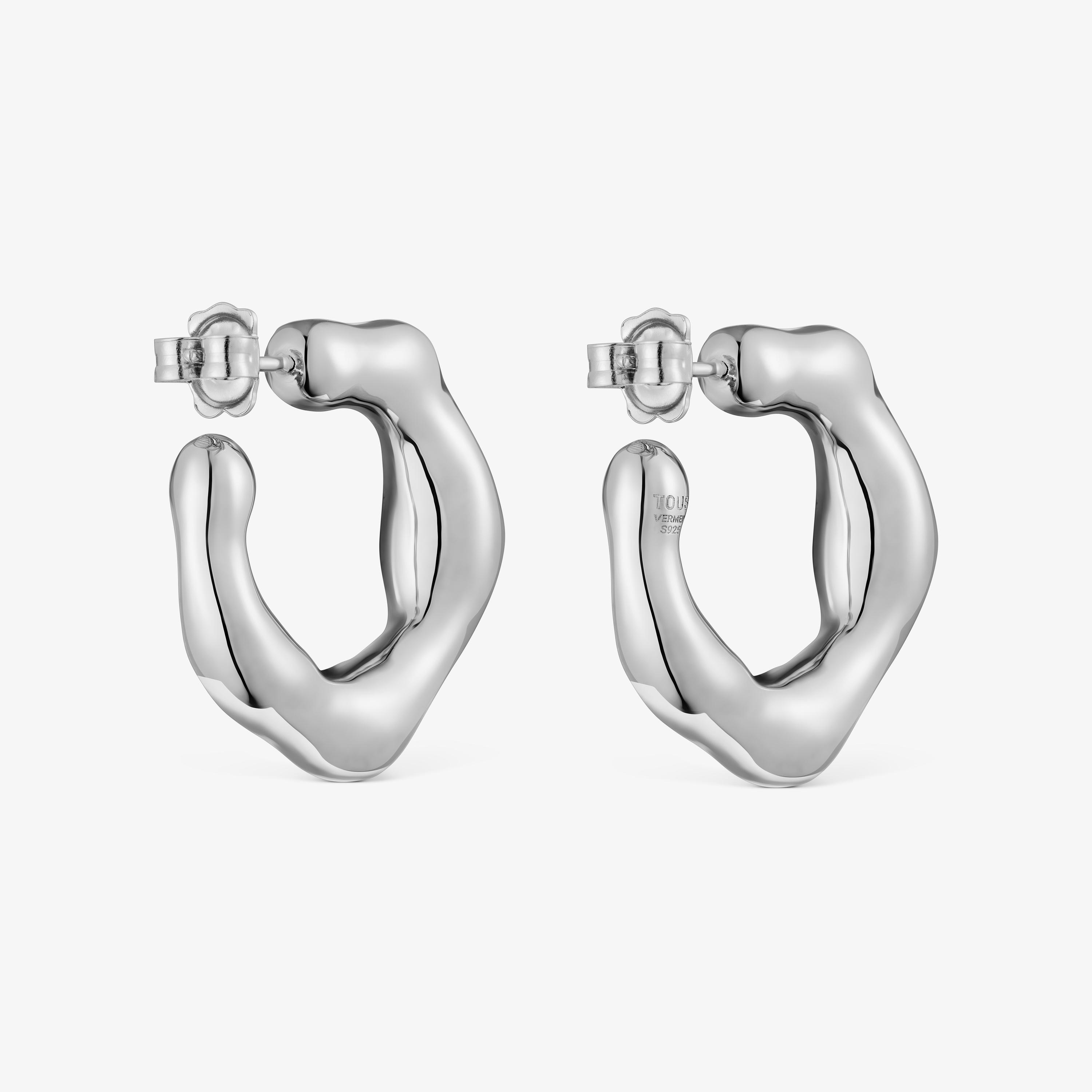 Silver hoop Earrings Tabit