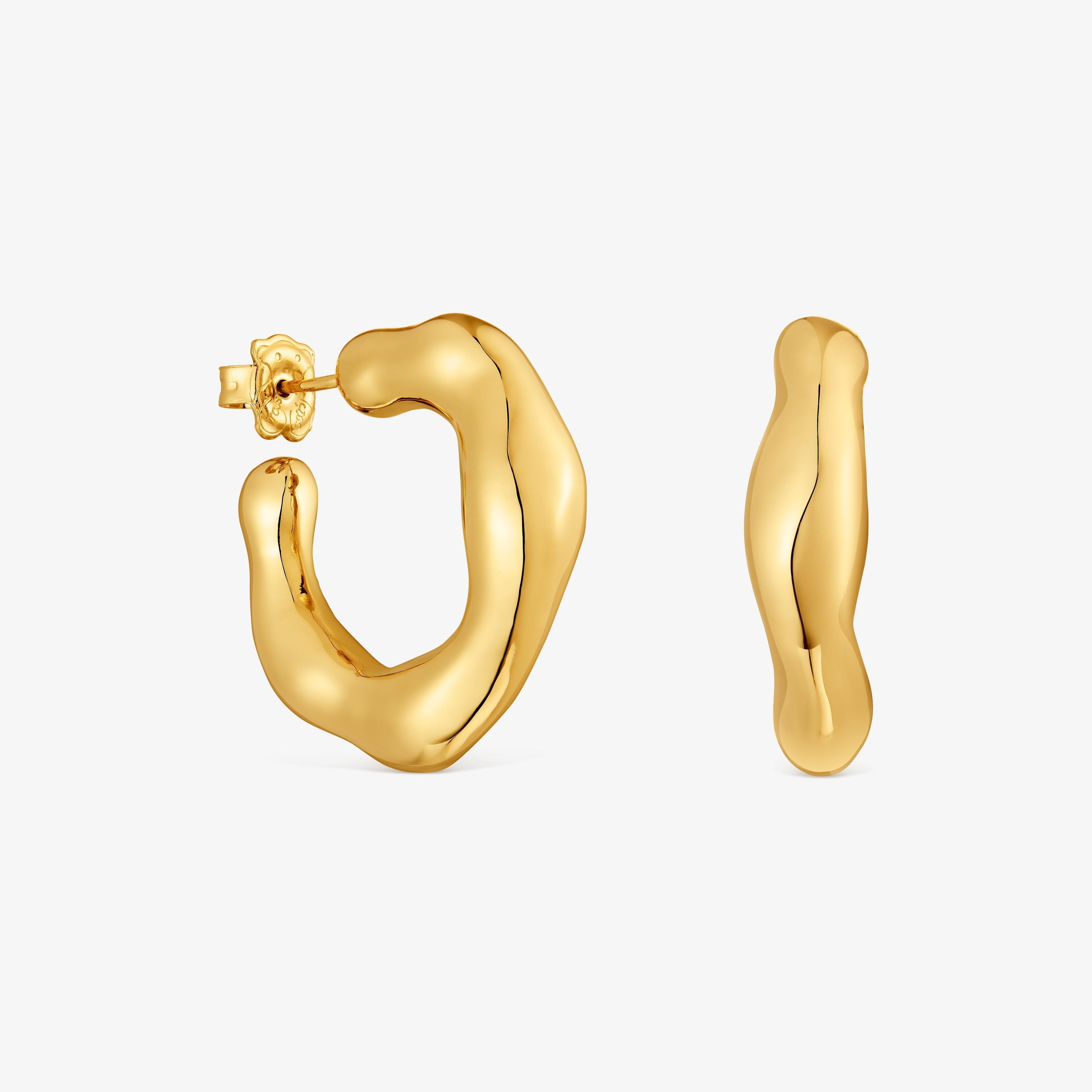 Silver vermeil hoop Earrings Tabit