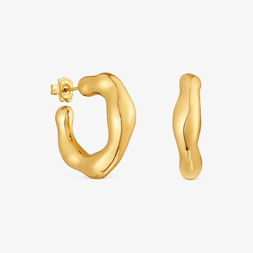 Silver vermeil hoop Earrings Tabit