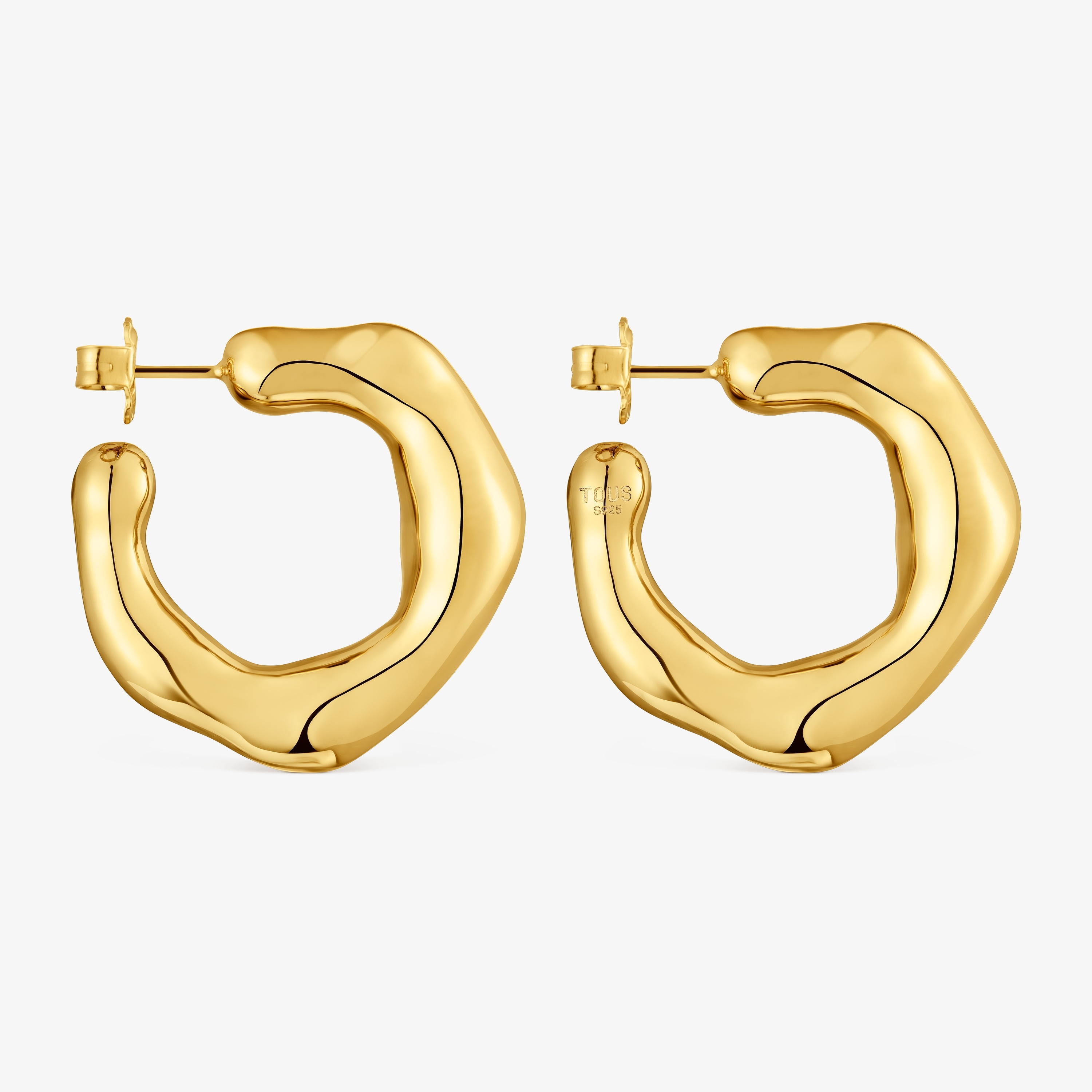 Silver vermeil hoop Earrings Tabit