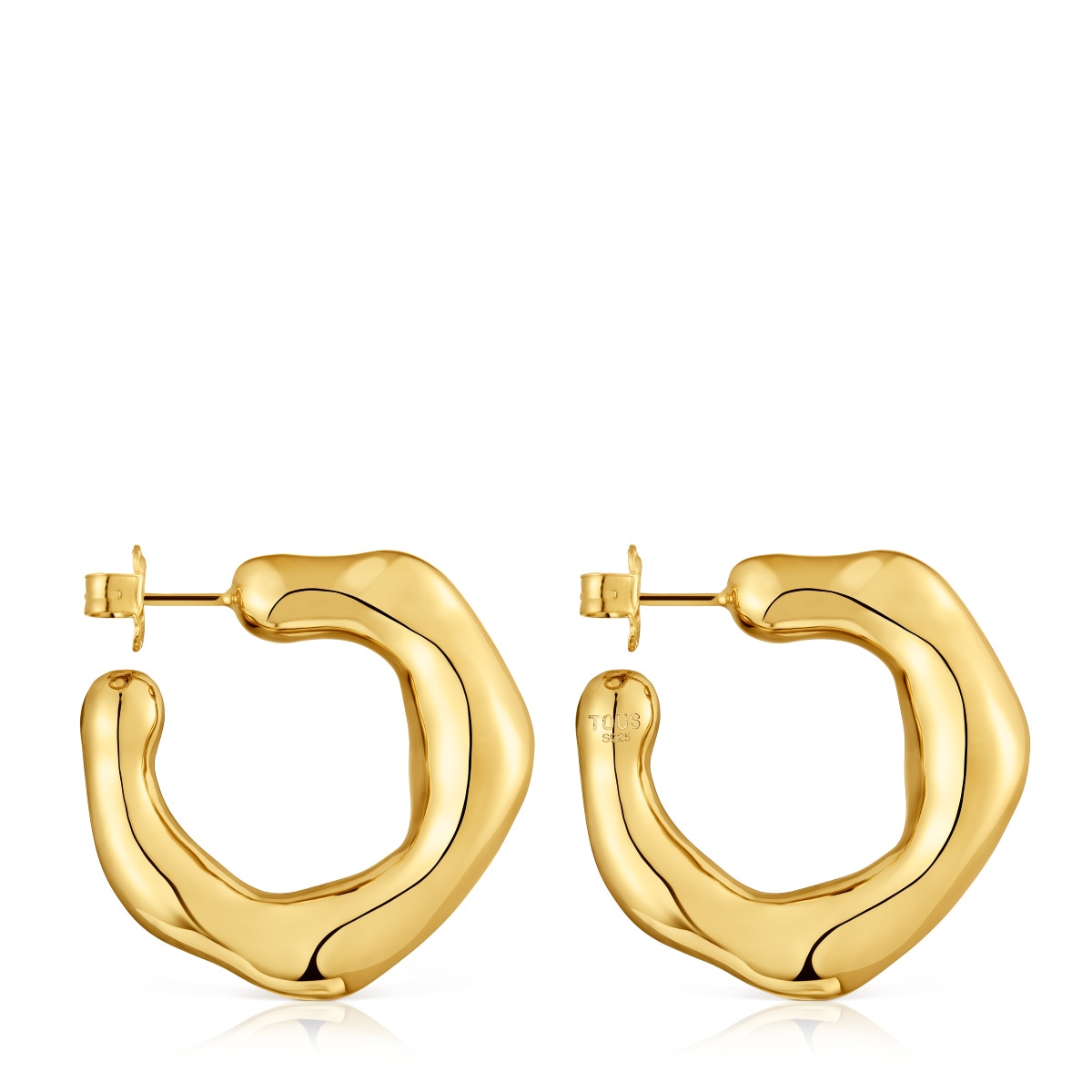 Silver vermeil hoop Earrings Tabit