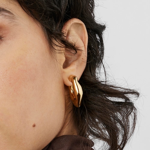 Silver vermeil hoop Earrings Tabit