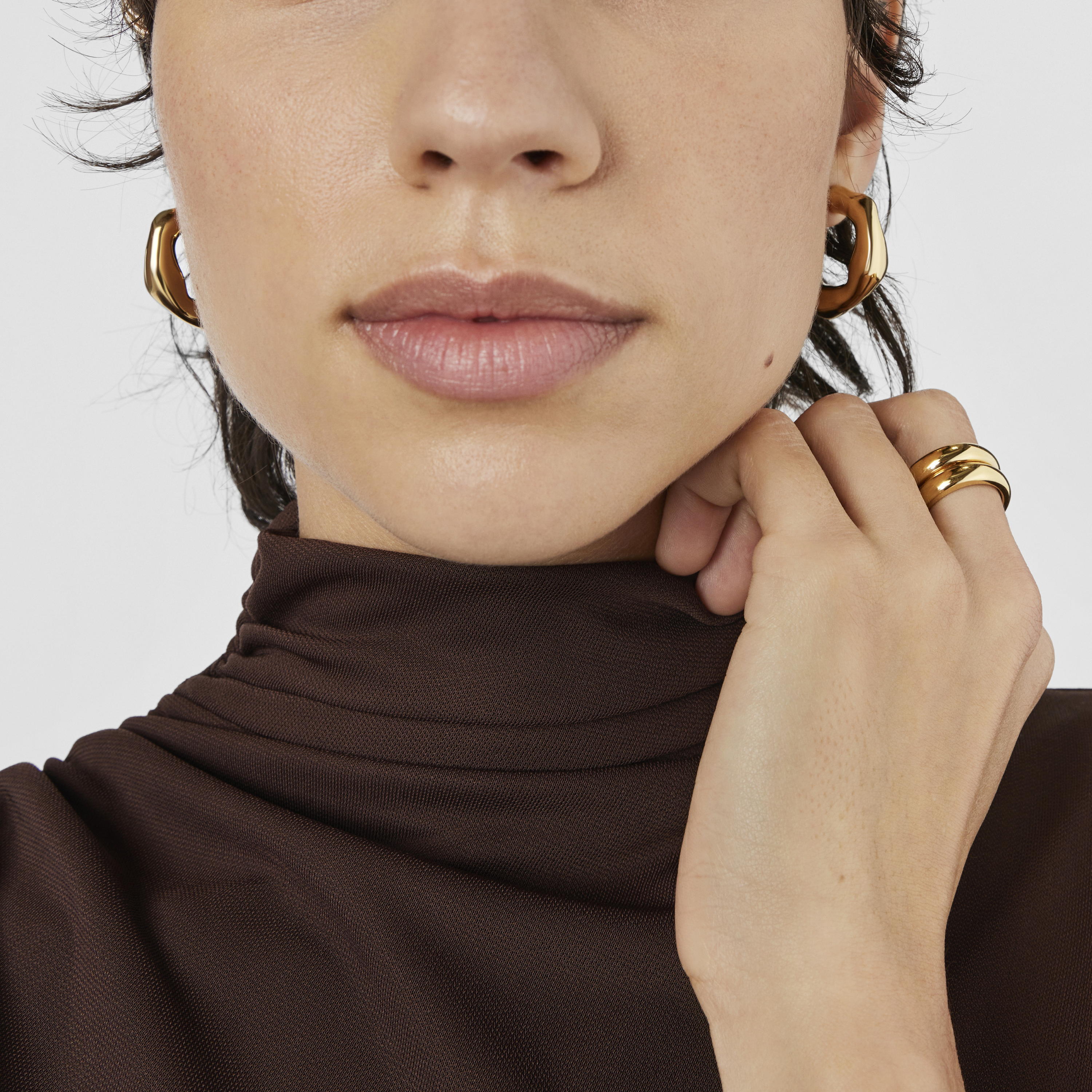 Silver vermeil hoop Earrings Tabit