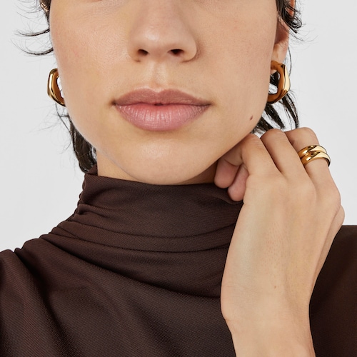 Silver vermeil hoop Earrings Tabit
