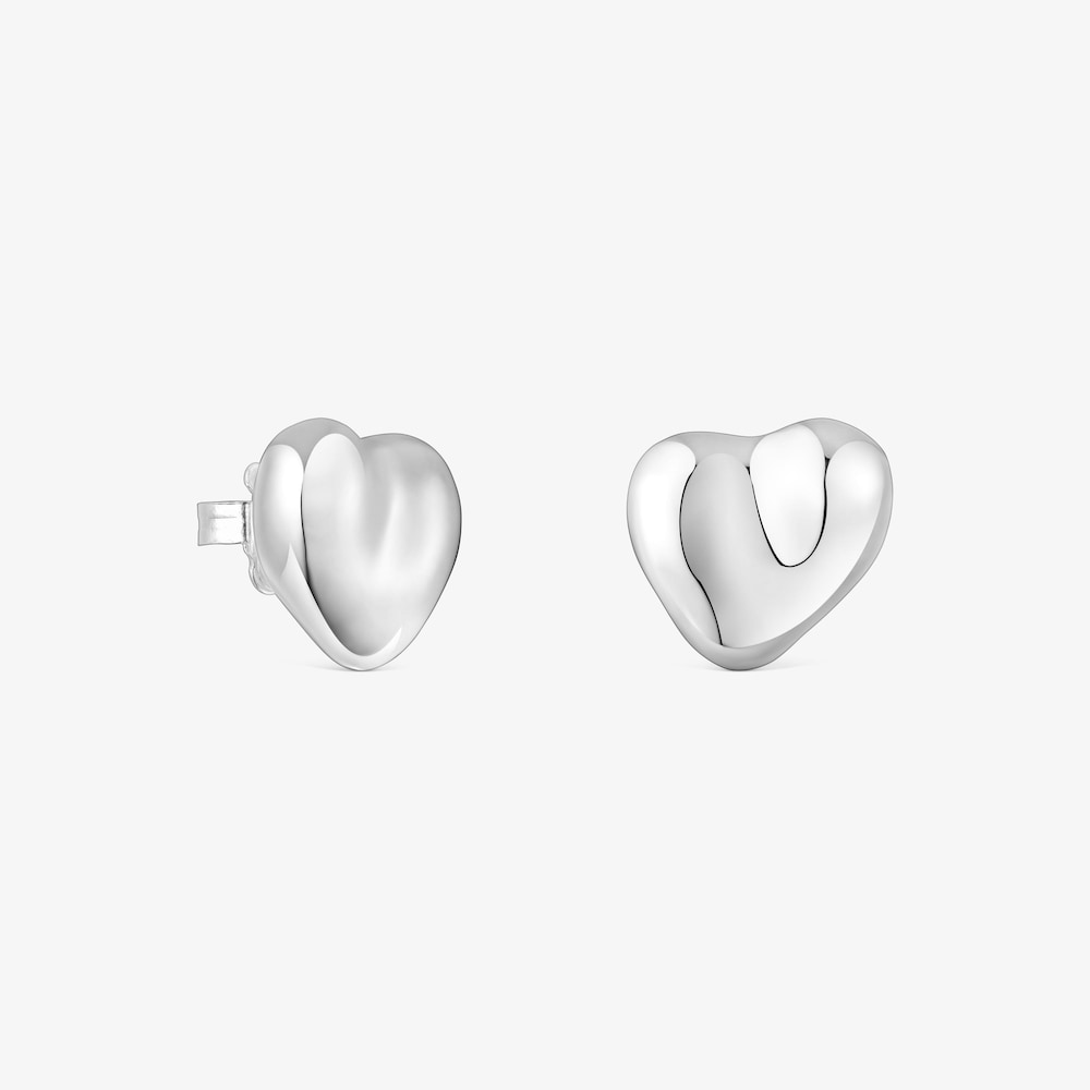 Pendientes de plata motivo coraz&oacute;n Tabit