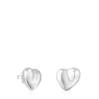 Silver heart motif Earrings Tabit