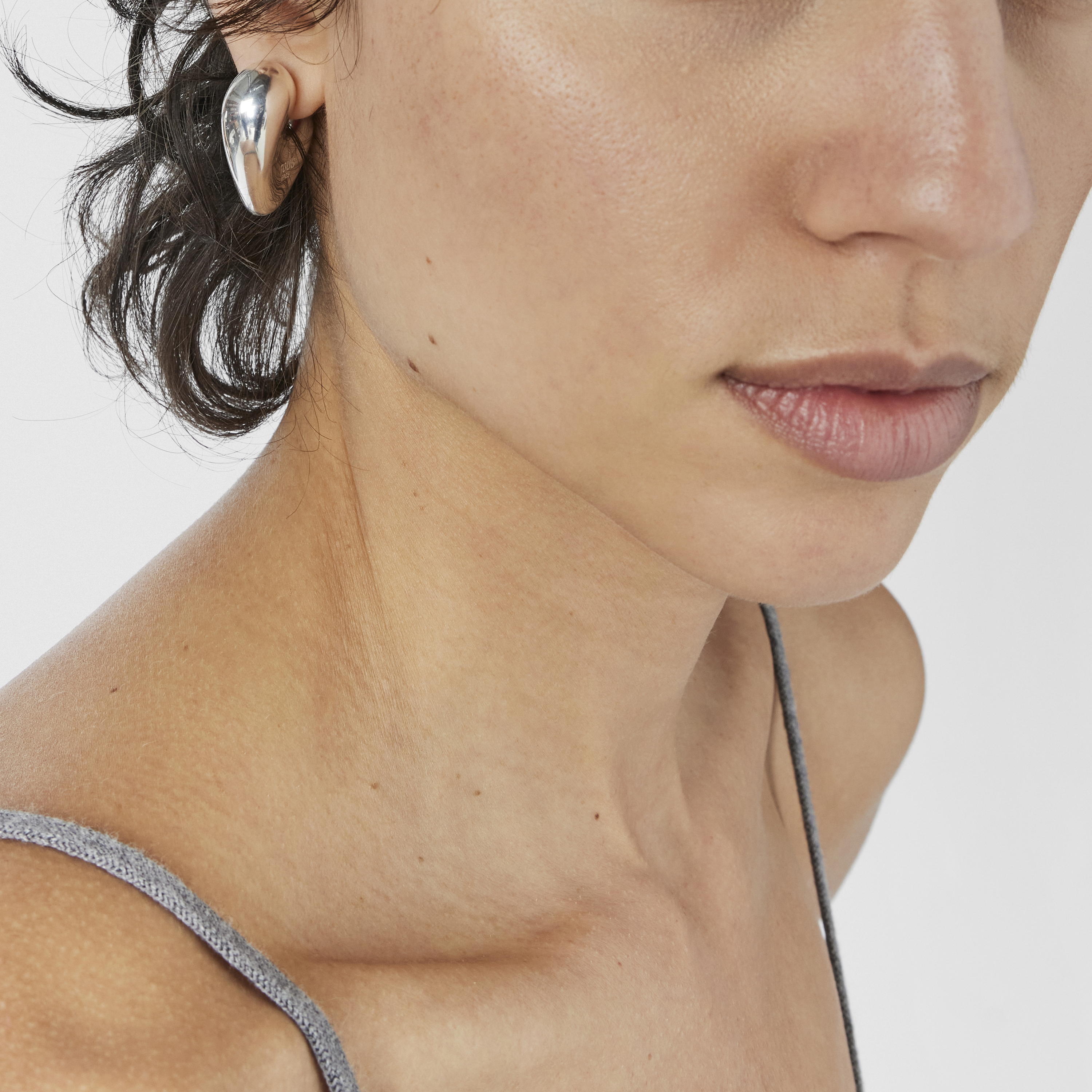 Silver heart Earrings Tabit